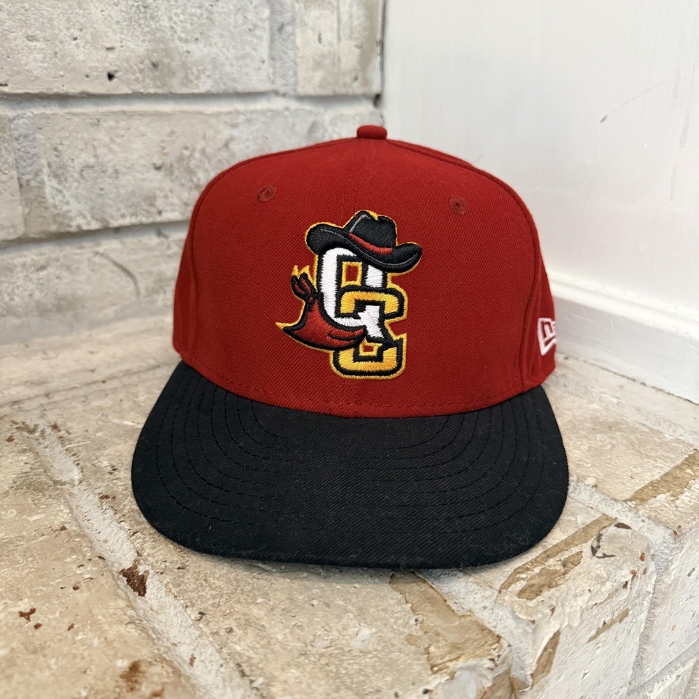 New Era 59FIFTY Quad Cities River Bandits Mens 7 1/8 Red Black MiLB Fitted Hat